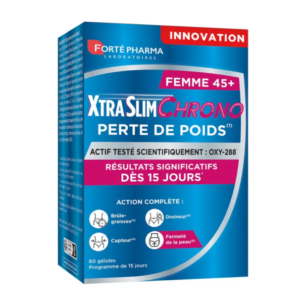 Xtraslim Chrono Perte De Poids Femme 45+, 60 Gélules