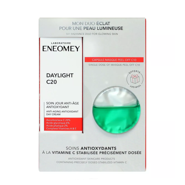 Duo éclat et antioxydant Daylight C20 + Capsule masque Peel Off OFFERTE