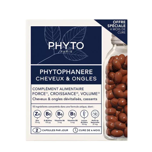 PHYTOPHANERE Cheveux et Ongles 4 Mois de Traitement, 240 capsules