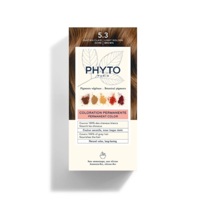 Phyto Coloration Teinte 5.3 Châtain Clair Doré 50ml + 50ml + 12ml | Parashop.com