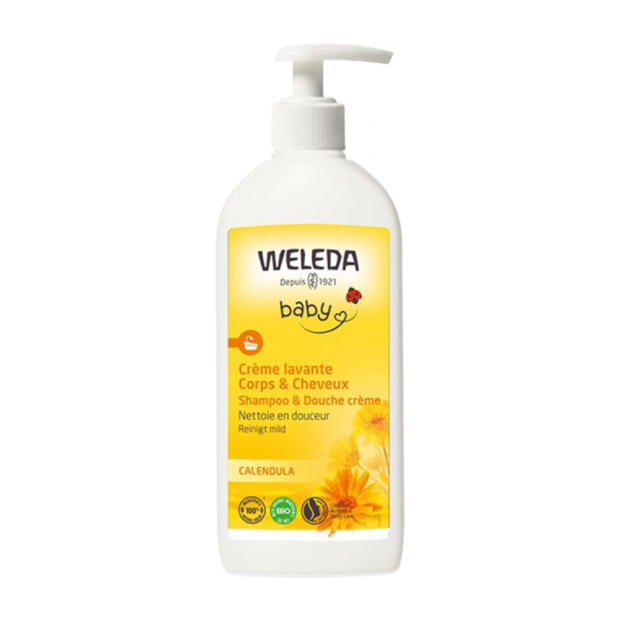 Weleda BABY Crème Lavante Corps et Cheveux Calendula, 400ml | Parashop.com