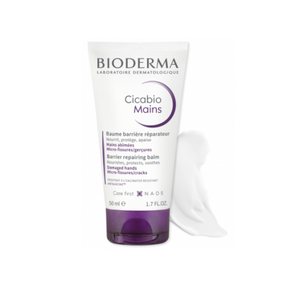 Bioderma CICABIO Mains Baume Barrière Réparateur, 50ml | Parashop.com