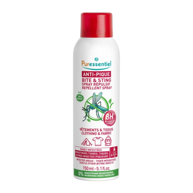 Puressentiel ANTI-PIQUE Spray Répulsif Vêtements & Tissus, 150ml | Parashop.com