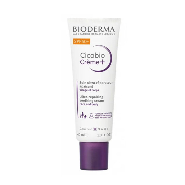 Bioderma CICABIO Crème+ SPF50+ Soin Ultra-Réparateur Apaisant, 100ml | Parashop.com