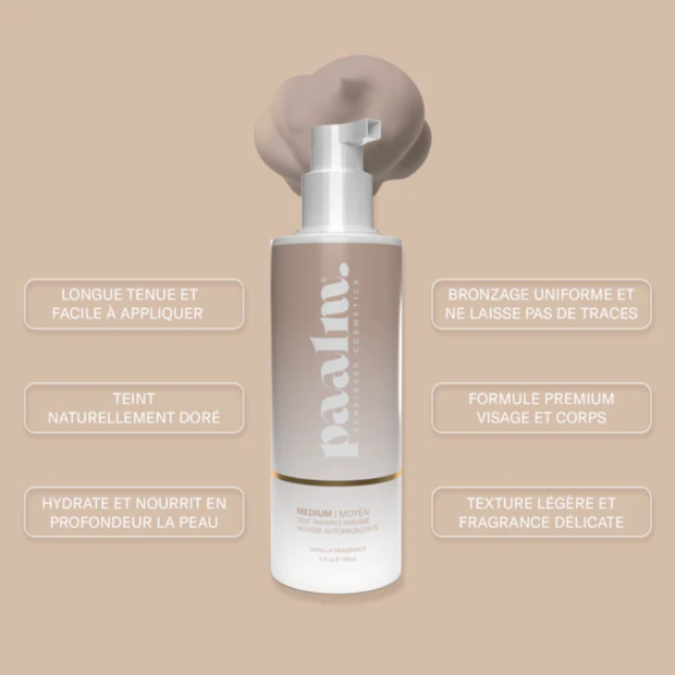 Paalm Mousse Autobronzante Teinte Médium, 150ml | Parashop.com