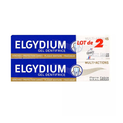 Elgydium Gel Dentifrice Multi-Actions, lot 2x75ml | Parashop.com