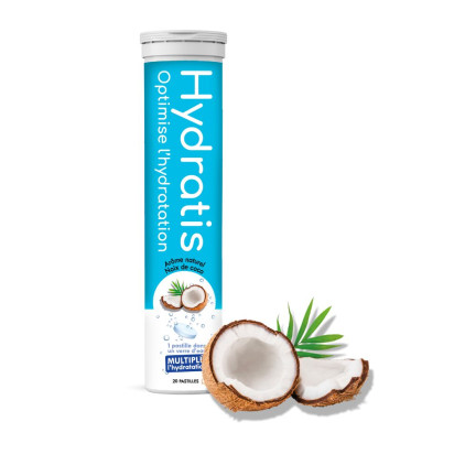 Hydratis coco Solution de rehydratation Coco, 20 pastilles effervescentes | Parashop.com