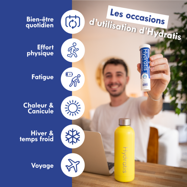 Hydratis coco Solution de rehydratation Coco, 20 pastilles effervescentes | Parashop.com