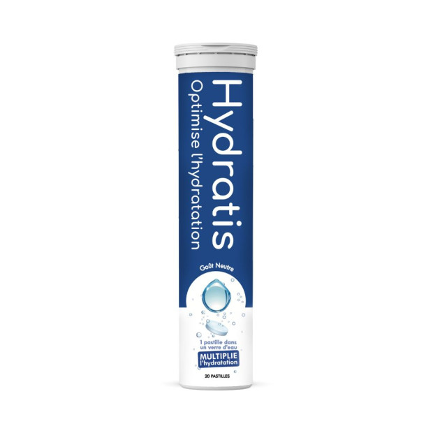 Hydratis Solution de rehydratation Neutre, 20 pastilles effervescentes | Parashop.com