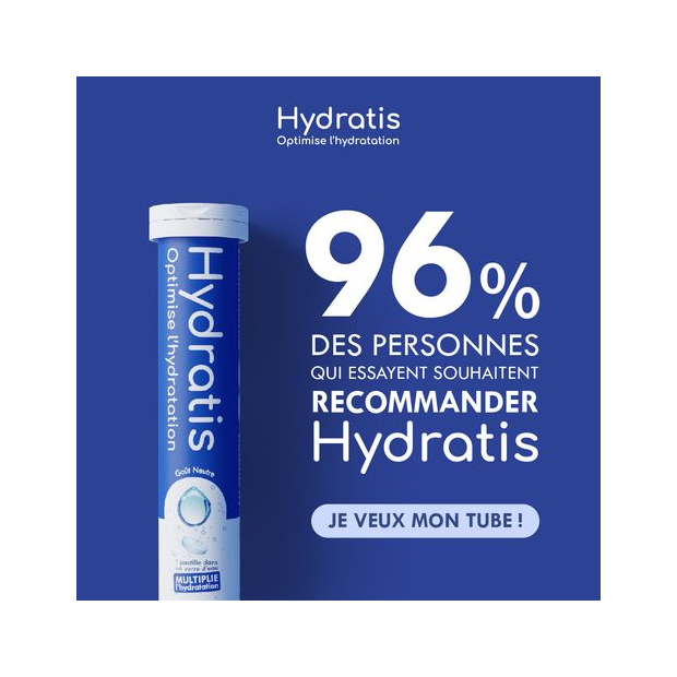 Hydratis Solution de rehydratation Neutre, 20 pastilles effervescentes | Parashop.com