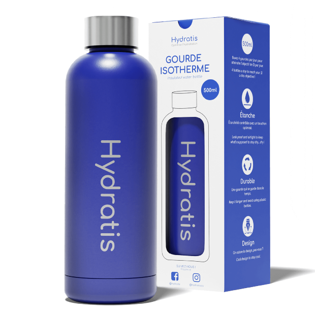 Hydratis Gourde isotherme Hydratis Bleue - 500ml | Parashop.com