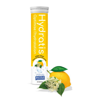 Hydratis Hydratis Solution d'Hydratation Citron & Fleurs de Sureau 20 pastilles | Parashop.com