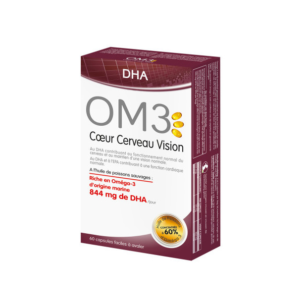 OM3 Cœur cerveau vision, 60 capsules | Parashop.com