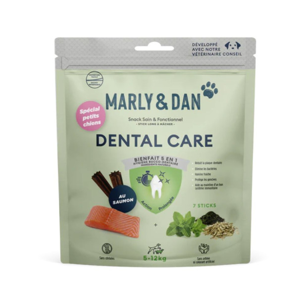 Marly & Dan DENTAL CARE Sticks à Mâcher Petits Chiens, 7 sticks | Parashop.com