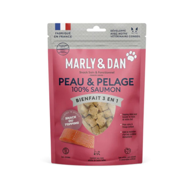 Marly & Dan BOOSTER OMEGA 3 Friandises Chat 100% Saumon, 40g | Parashop.com