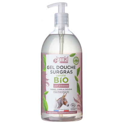 Mkl Green nature Gel Douche Surgras Lait d'Ânesse Bio, 1L | Parashop.com