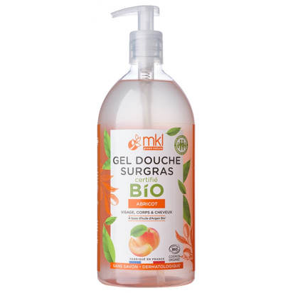 Mkl Green Nature Gel Douche Surgras Abricot Bio, 1L | Parashop.com