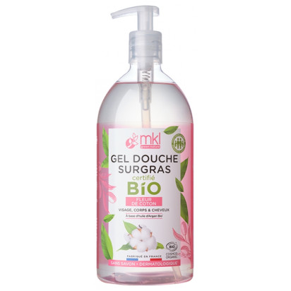 Mkl Green Nature Gel Douche Surgras Fleur de Coton Bio, 1L | Parashop.com