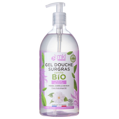 Mkl Green Nature Gel Douche Surgras Fleur Blanche Bio, 1L | Parashop.com