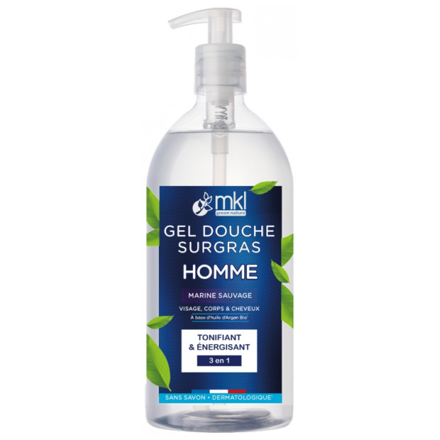 Mkl Green Nature Homme Gel Douche Surgras Marine Sauvage, 1L | Parashop.com