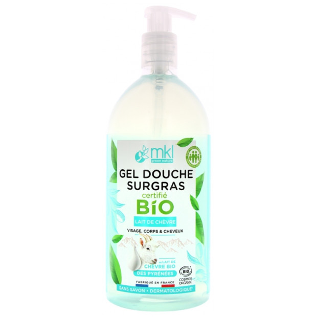 Mkl Green Nature Gel Douche Surgras Lait de Chèvre Bio, 1L | Parashop.com