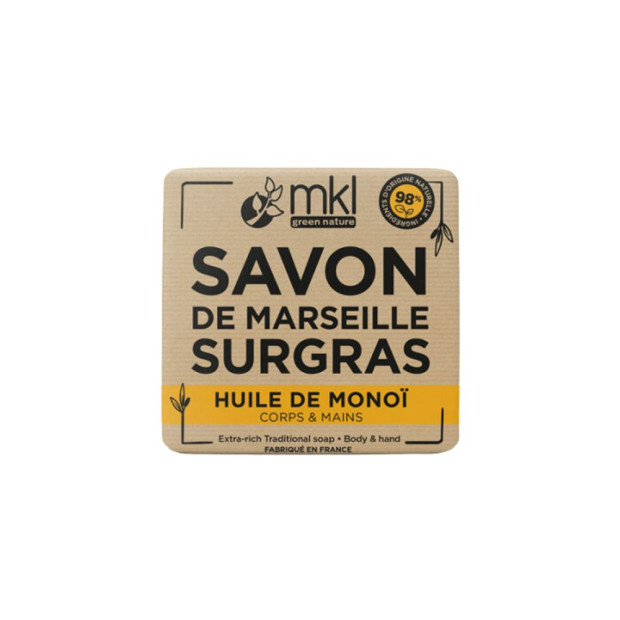 Mkl Green Nature Savon de Marseille Surgras Huile de Monoï, 100g | Parashop.com