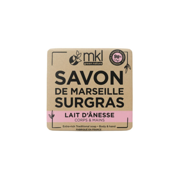 Mkl Green Nature Savon de Marseille Surgras Lait d'Ânesse, 100g | Parashop.com