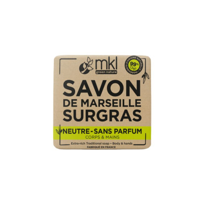 Mkl Green Nature Savon de Marseille Surgras Neutre Sans Parfum, 100g | Parashop.com