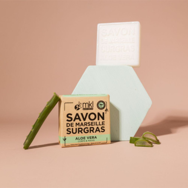 Mkl Green Nature Savon de Marseille Surgras Aloe Vera, 100g | Parashop.com