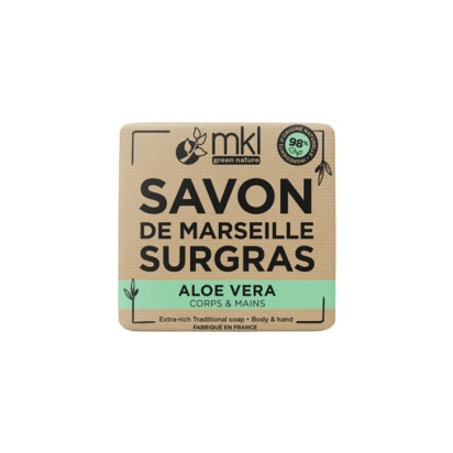 Mkl Green Nature Savon de Marseille Surgras Aloe Vera, 100g | Parashop.com
