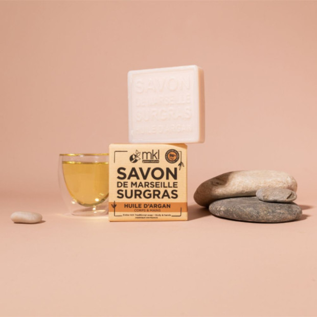 Mkl Green Nature Savon de Marseille Surgras Huile d'Argan, 100g | Parashop.com