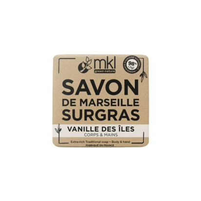 Mkl Green Nature Savon de Marseille Surgras Vanille, 100g | Parashop.com
