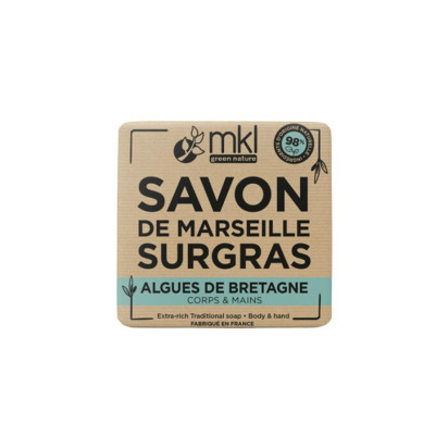 Mkl Green Nature Savon de Marseille Surgras Algues de Bretagne, 100g | Parashop.com