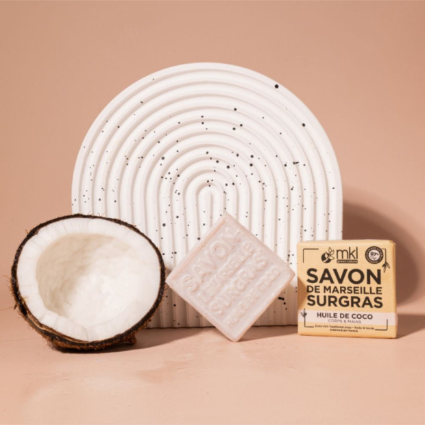 Mkl Green Nature Savon de Marseille Surgras Huile de Coco, 100g | Parashop.com