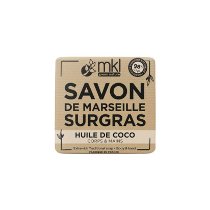 Mkl Green Nature Savon de Marseille Surgras Huile de Coco, 100g | Parashop.com