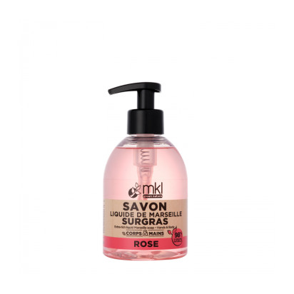 Mkl Green Nature Savon Liquide de Marseille Surgras Rose, 300ml | Parashop.com