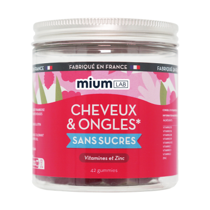 Mium Lab Gummies Cheveux & Ongles Sans Sucre, 42 gummies | Parashop.com