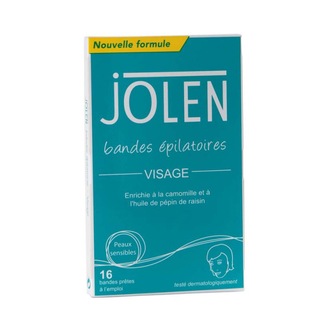 Bandes Epilatoires Visage 16 Bandes Jolen - Parashop