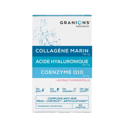 Collagène Marin Acide Hyaluronique Coenzyme Q10, 60 comprimés