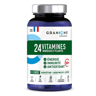 Granions 24 Vitamines Minéraux et Plantes Sénior, 90 comprimés | Parashop.com