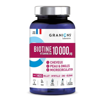 Granions Biotine 10000 µg, 60 comprimés | Parashop.com