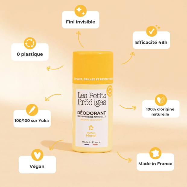 Les Petits Prödiges Déodorant Monoï 48h, 40g | Parashop.com