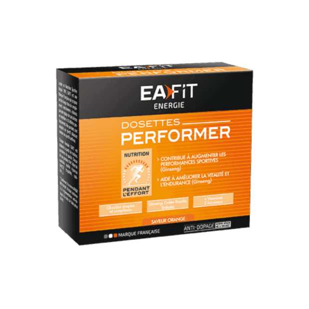 Ea Fit PERFORMER GEL ENERGETIQUE Performance & Endurance Saveur Orange, 10 dosettes x 25g | Parashop.com