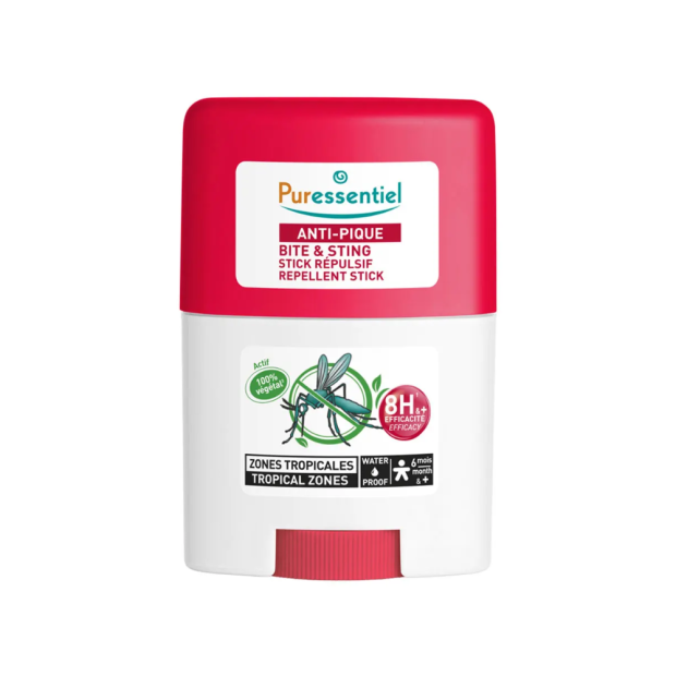 Puressentiel ANTI-PIQUE Stick Répulsif Zones Tropicales Moustiques Tigres et Tropicaux Dès 6 Mois, 75ml | Parashop.com