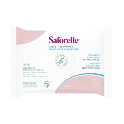 Saforelle Lingettes intimes nomades, 10 lingettes | Parashop.com