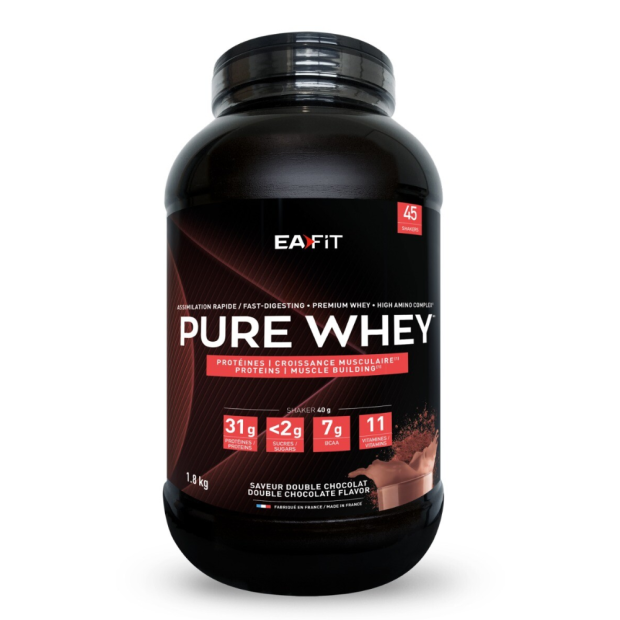 Ea Fit PURE WHEY Saveur Double Chocolat, 1.8kg | Parashop.com