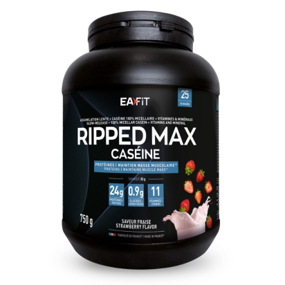 Ea Fit RIPPED MAX CASEINE Saveur Fraise, 750g | Parashop.com