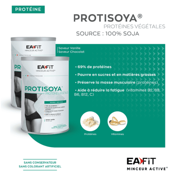 Ea Fit PROTISOYA Protéines Végétales Saveur Chocolat, 320g | Parashop.com