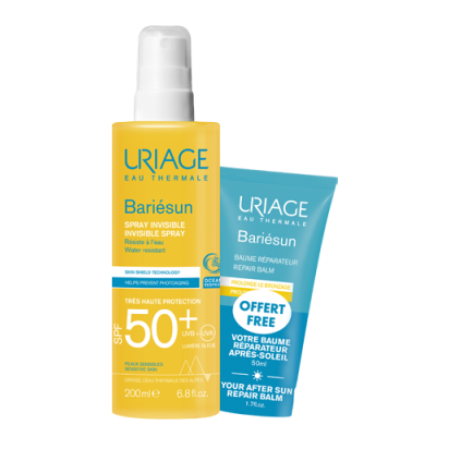 Uriage BARIESUN Spray SPF50+ 200ml + Baume réparateur 50ml OFFERT | Parashop.com