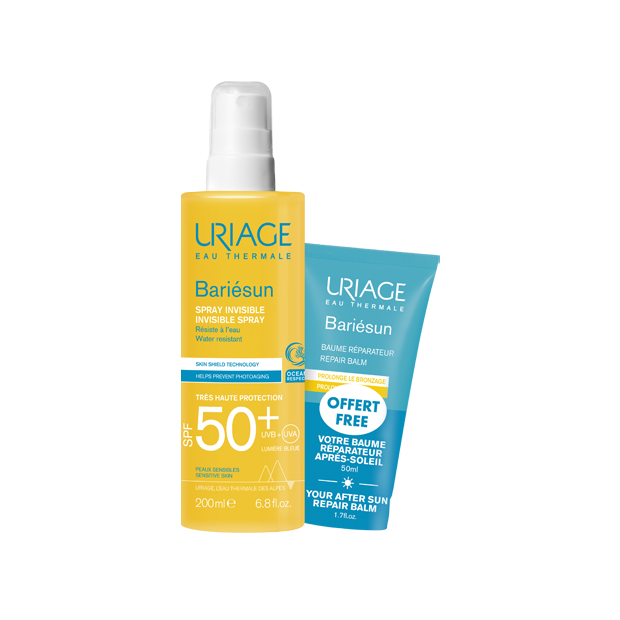 Uriage BARIESUN Spray SPF50+ 200ml + Baume réparateur 50ml OFFERT | Parashop.com